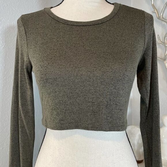 Rustic Rose Long Sleeve Cropped Top - Picture 2 of 8